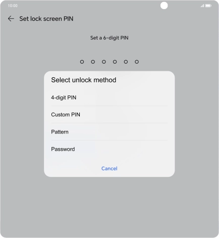 Press the required phone lock code and follow the instructions on the screen to create an additional phone lock code.