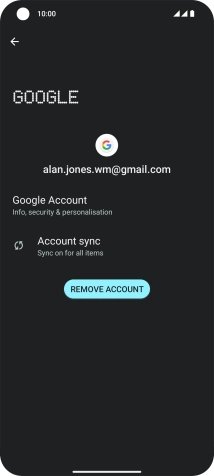 Press Account sync.