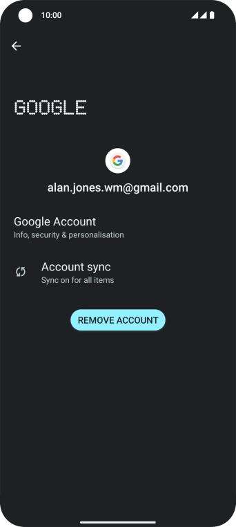 Press Account sync.