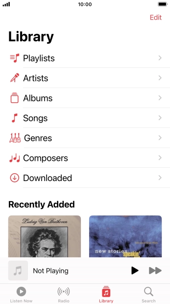 Press Playlists.