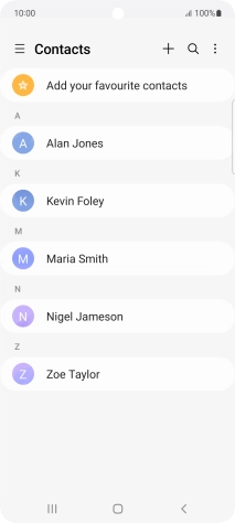 Press the new contact icon.