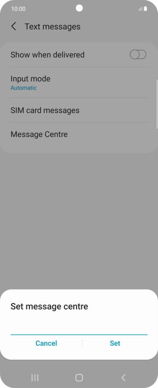 Key in +447802000332 and press Set.