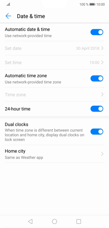 Press the Home key to return to the home screen.
