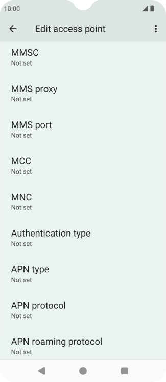 Press MMS proxy.