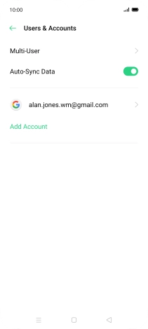 Press the required account.