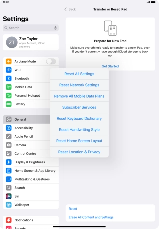Press Reset Network Settings.