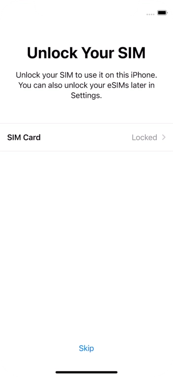Press SIM Card. Press SIM Card.
