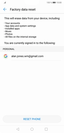 Press RESET PHONE.