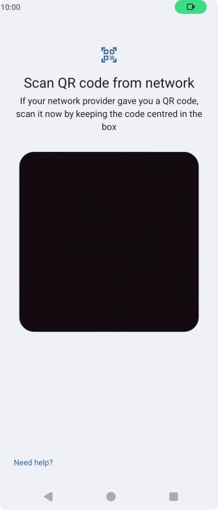 Place the QR code you've received inside the phone camera frame to scan the code.