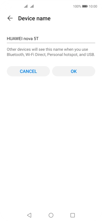 Key in the required WiFi hotspot name and press OK.
