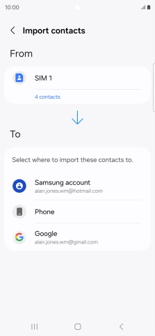 Press the required Google account.