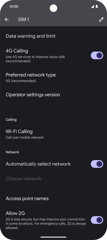Press Wi-Fi Calling.