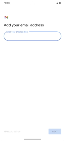 Press the field below 'Enter your email address' and key in your email address.