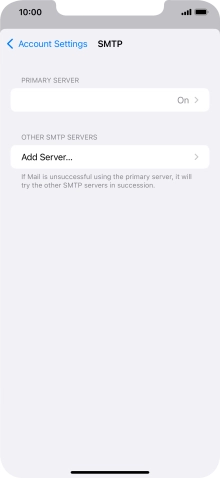 Press the field below 'PRIMARY SERVER'.