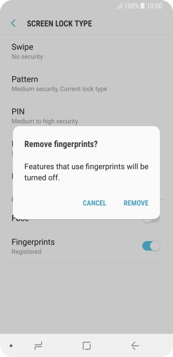 Press REMOVE.