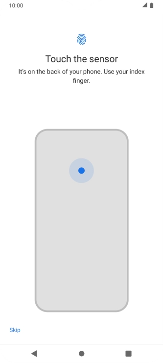 Follow the instructions on the screen to create the phone lock code using your fingerprint.