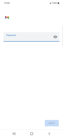 Press the field below 'Password' and key in the password for your email account.