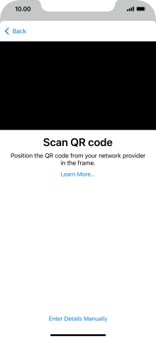 Place the QR code you've received inside the phone camera frame to scan the code.
