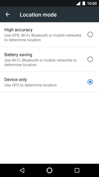 If you select High accuracy, your phone can find your exact position using the GPS satellites, the mobile network and nearby WiFi networks. Satellite-based GPS requires a clear view of the sky.