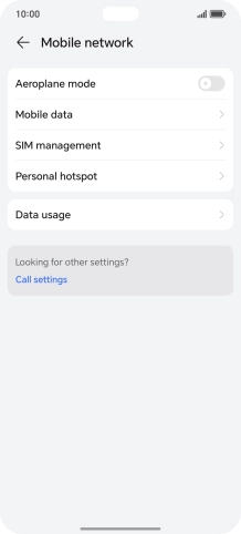 Press Personal hotspot.