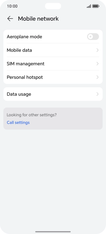 Press Personal hotspot.