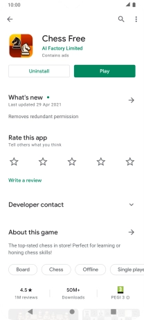 Press Uninstall.