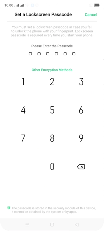 Press Other Encryption Methods.