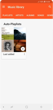 Press the required category and go to the required audio file.