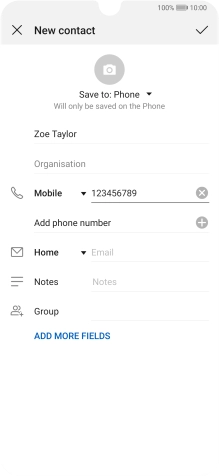 Press the confirm icon.