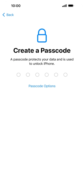 Press Passcode Options. Press Passcode Options.