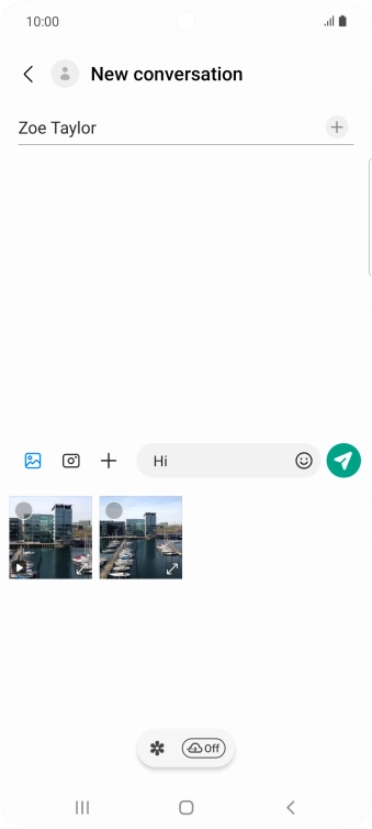 Press the gallery icon and go to the required folder.