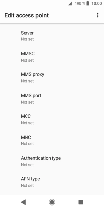 Press MMS proxy.