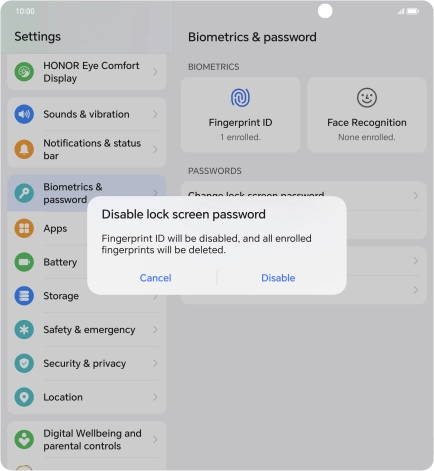 Press Disable.