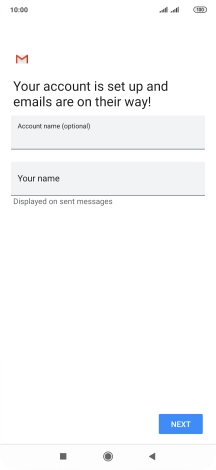 Press the field below 'Account name (optional)' and key in the required name.