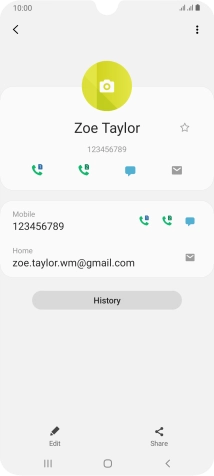 Press the call icon next to the required SIM.