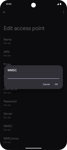 Key in http://mmsc.mms.o2.co.uk:8002 and press OK.