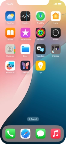 Press and hold anywhere on the home screen.