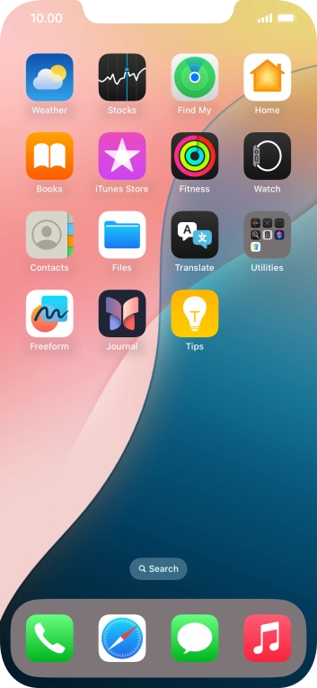 Press and hold anywhere on the home screen.