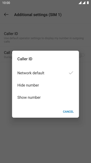 Press Show number to turn on caller identification.