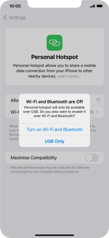 If WiFi is turned off, press Turn on Wi-Fi and Bluetooth.