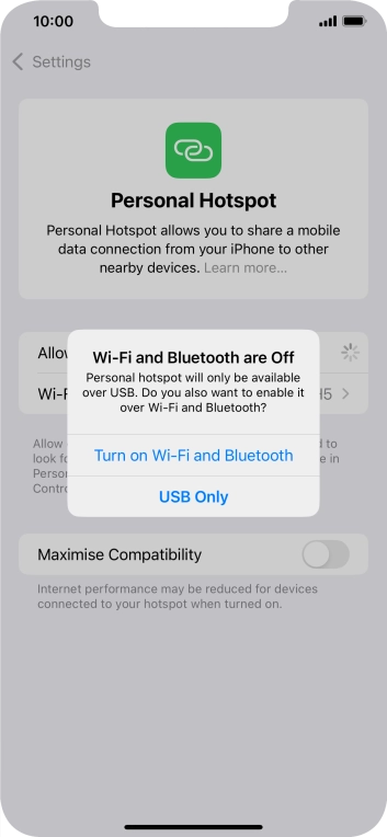 If WiFi is turned off, press Turn on Wi-Fi and Bluetooth.
