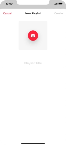 Press the text input field and key in a name for the playlist.