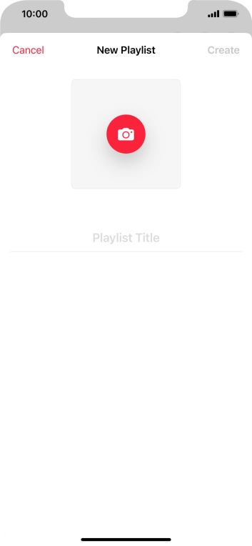 Press the text input field and key in a name for the playlist.