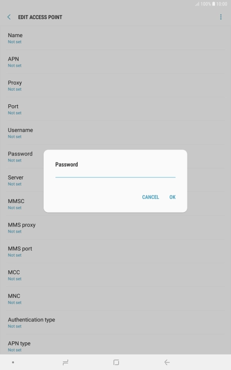 Key in password and press OK.