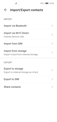 Press Import from SIM.
