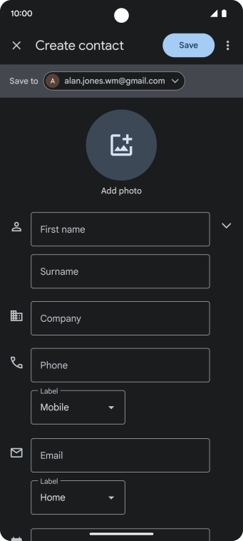 Press the drop down list next to 'Save to'.