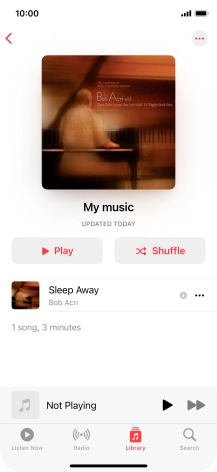 Go to the required category or playlist and press the required audio file.