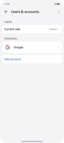 Press Add account.