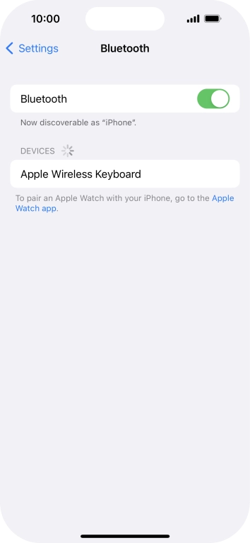 Press the required Bluetooth device and follow the instructions on the screen to pair the device with your phone.