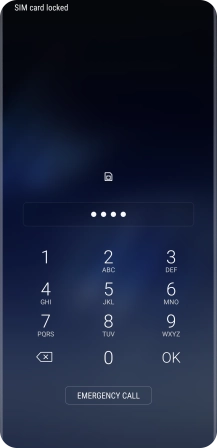 Key in your SIM PIN and press OK. The default SIM PIN is 0000.